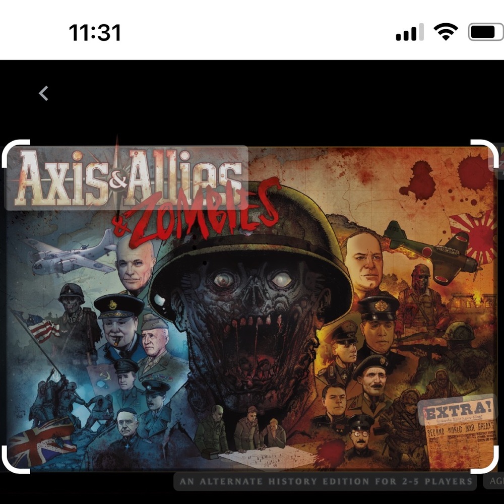 Collective board game: Axis and Allies & Zombies